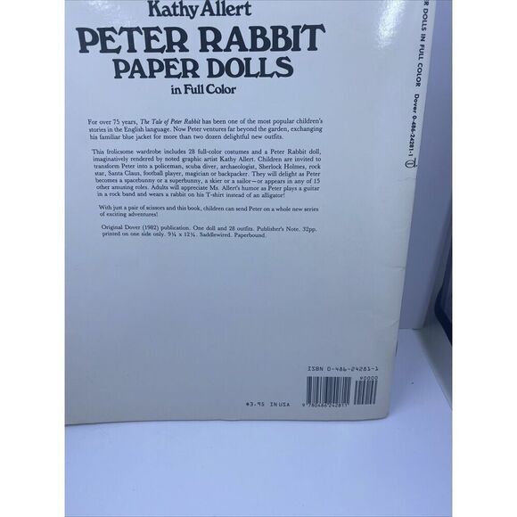 Vintage Peter Rabbit Paper Dolls Full Color Kathy Allert Uncut 1982 - Picture 6 of 12